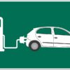 Electric car charging sign