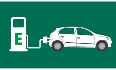 Electric car charging sign